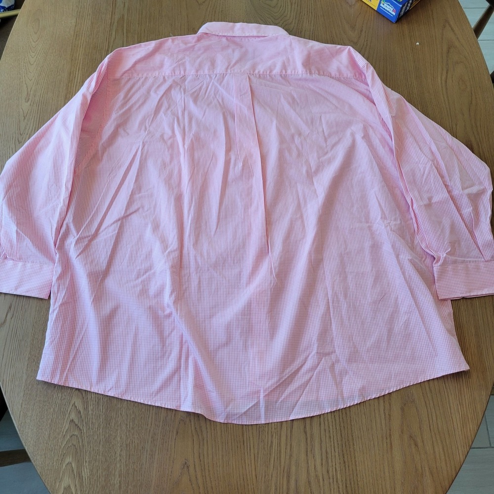 VTG NWT Gitman Brothers Shirt Men's XL 5X Button Down Pink Gingham Long Sleeve - Picture 10 of 10